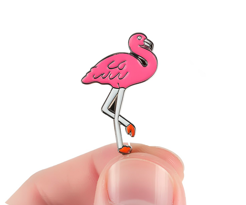 Pink Flamingo Pin Badge