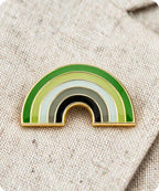 Aromantic Pride Flag Pin Badge
