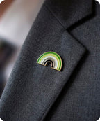 Aromantic Pride Flag Pin Badge