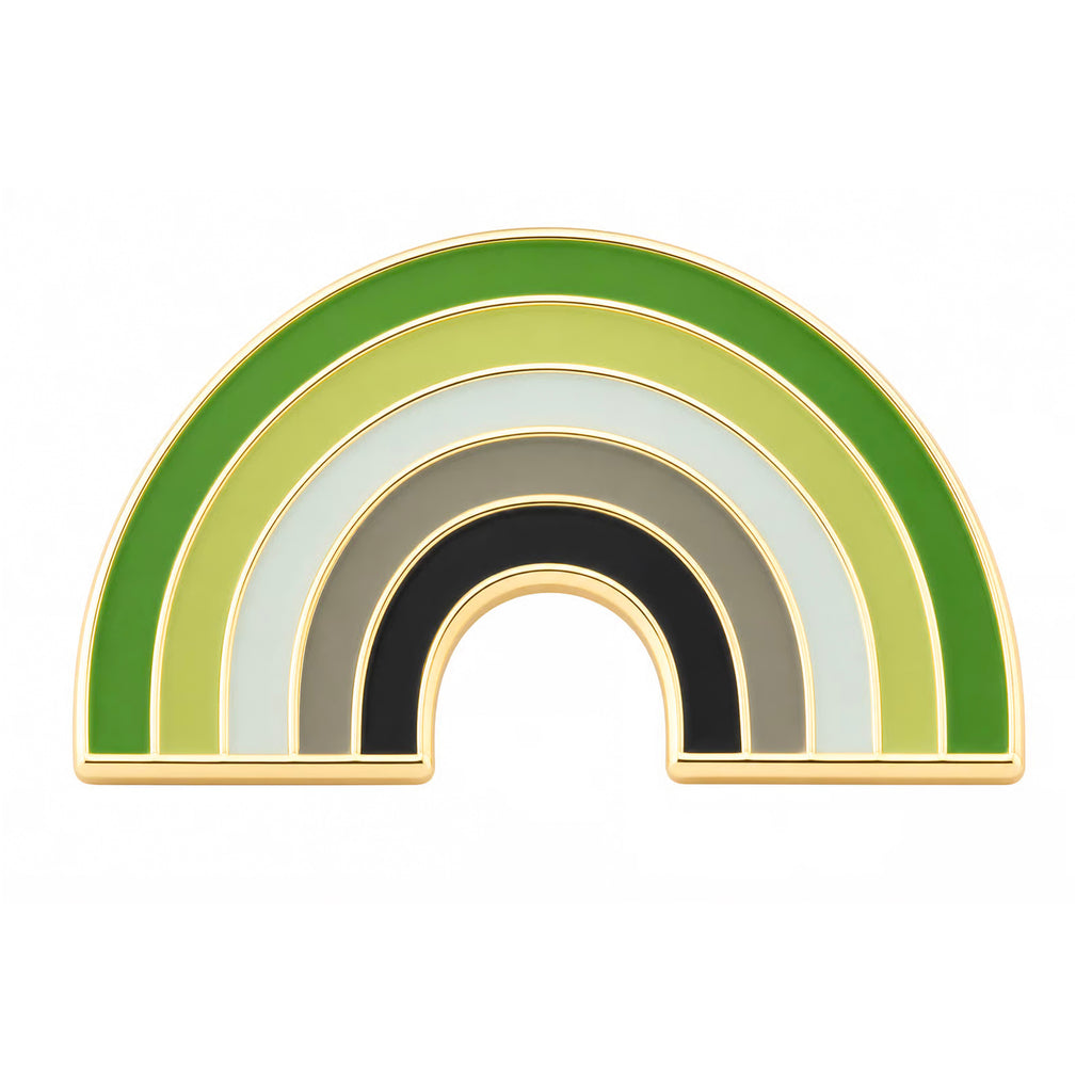 Aromantic Pride Flag Pin Badge