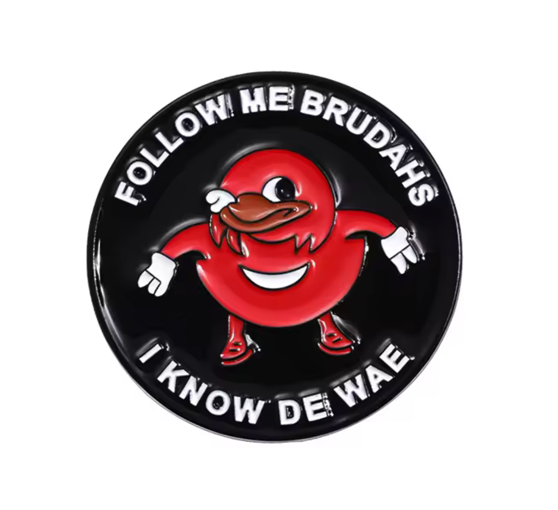 Insignia de pin de Chat VR Meme 'I Know De Wae' Imagen principal del producto
