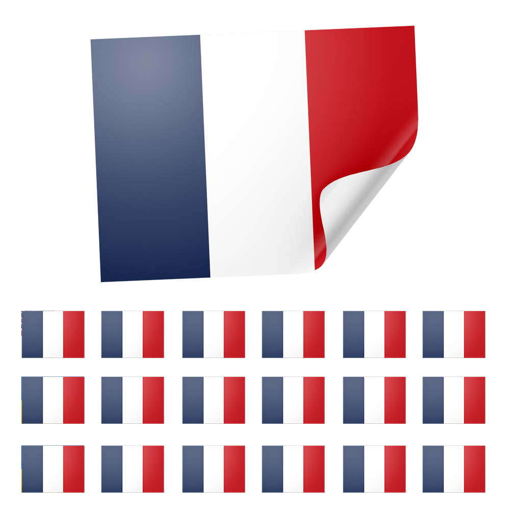 20 pegatinas de la bandera de Francia Imagen secundaria del producto