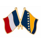 France and Bosnia and Herzegovina Friendship Pin Badge