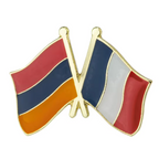 Armenia & France Friendship Pin Badge