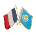 France & Kazakhstan Friendship Pin Badge