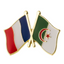 France & Algeria Friendship Pin Badge