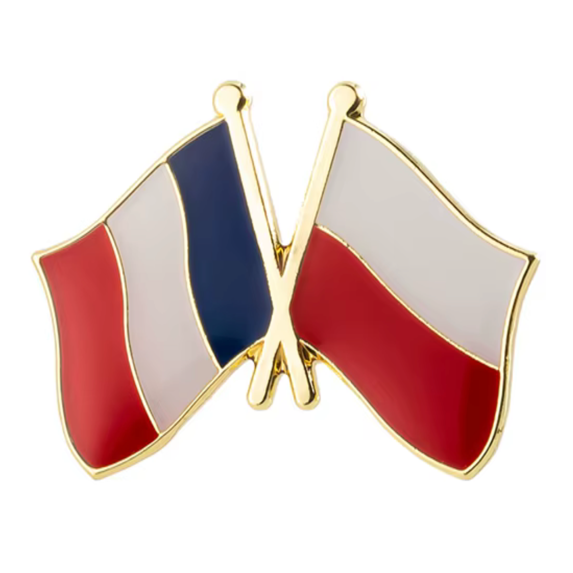 Insignia de pin de amistad Francia y Polonia Imagen principal del producto