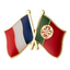 France & Portugal Friendship Pin Badge