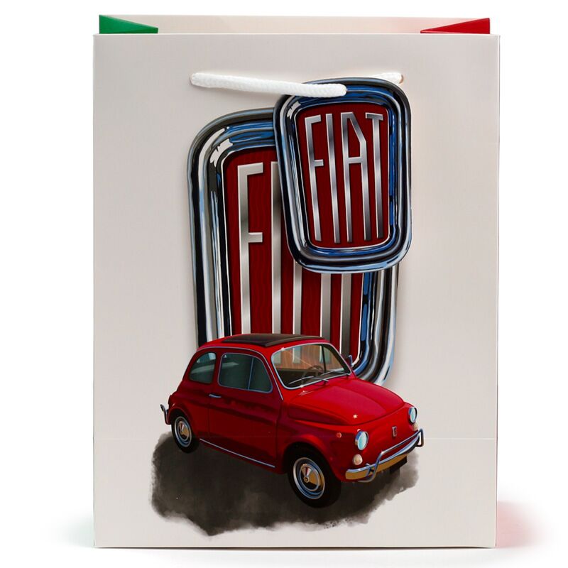 Bolsa de regalo Fiat 500 Retro Roja y Blanca