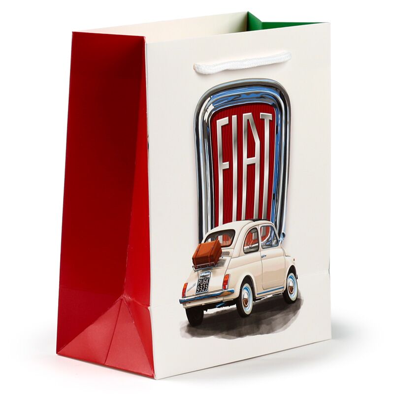 Bolsa de regalo Fiat 500 Retro Roja y Blanca