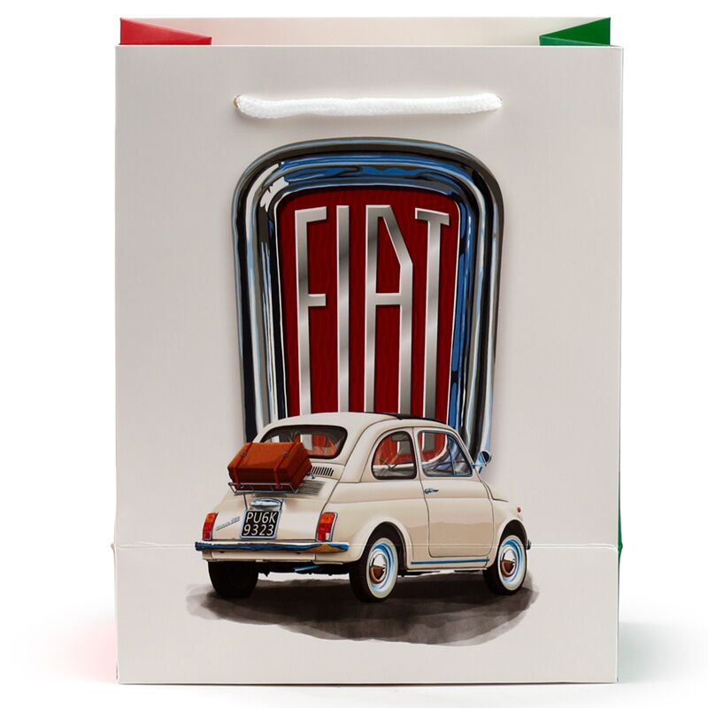 Bolsa de regalo Fiat 500 Retro Roja y Blanca