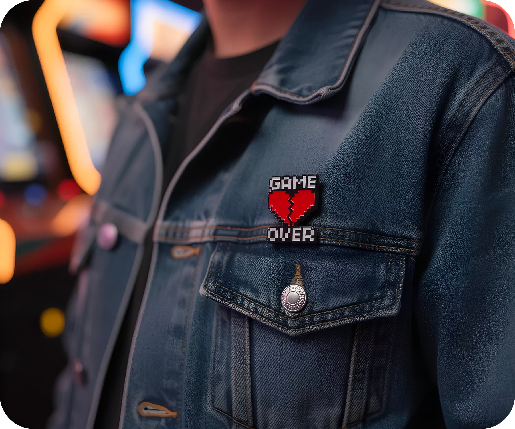 Game Over Gamer Pin Badge