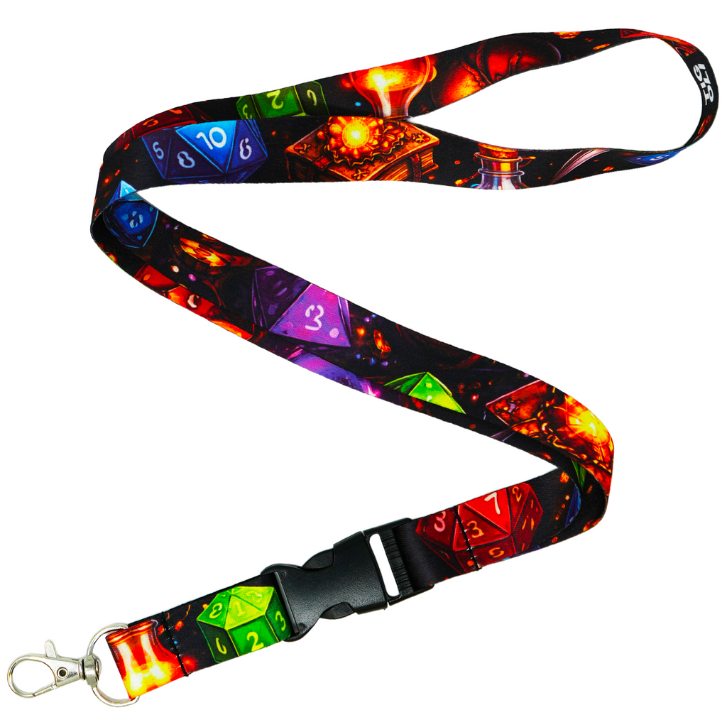 Fantasy Dice Gaming Tabletop RPG Board Game Lanyard