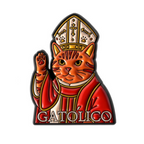 Gatolico Catholic Spanish Pop Cat Pin Badge