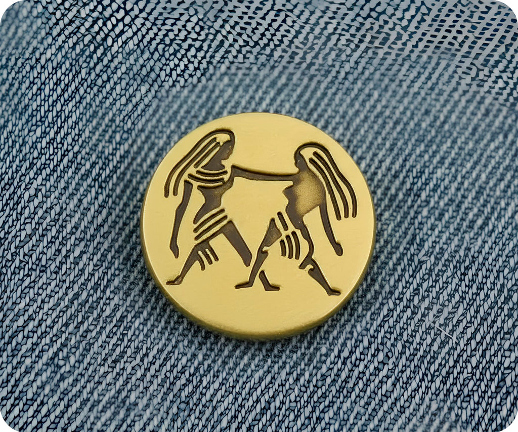 Gemini Zodiac Sign Pin Badge