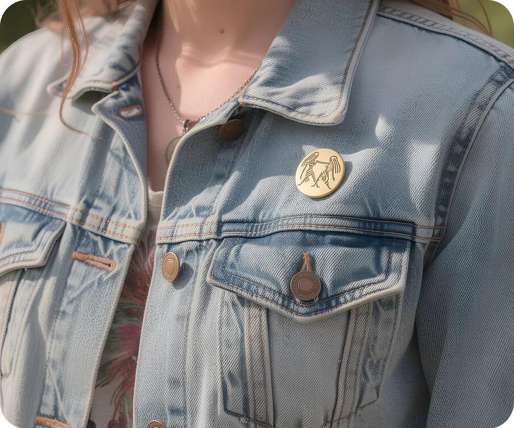 Gemini Zodiac Sign Pin Badge