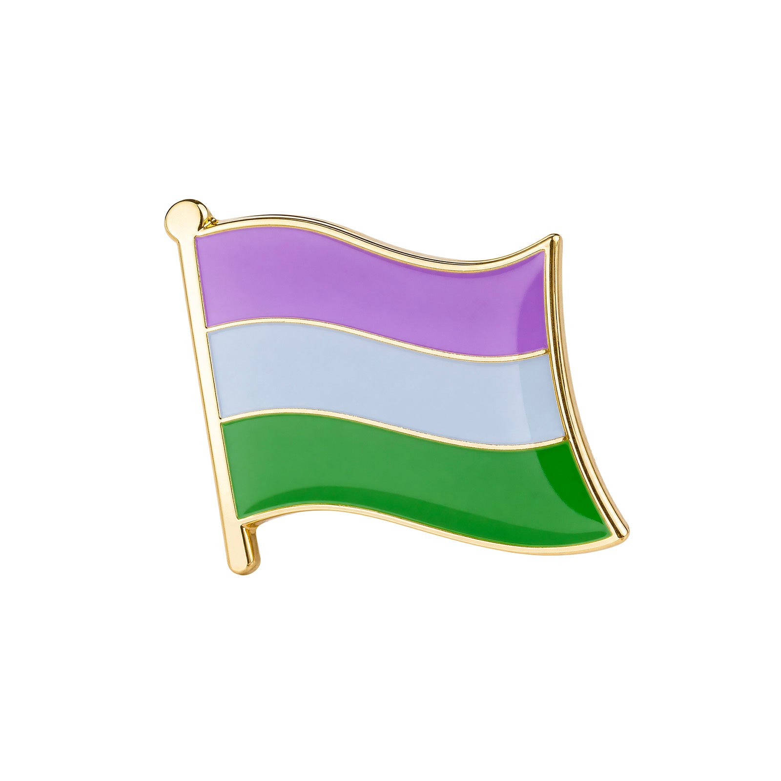 Genderqueer Pride Flag Enamel Lapel Pin Badge
