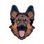 German Shepard Pin Badge