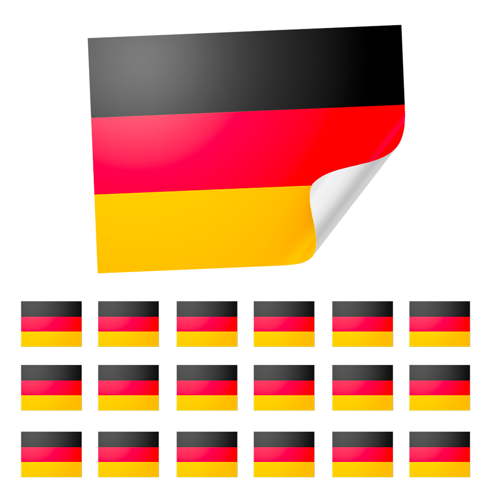 20 X Germany Flag Stickers
