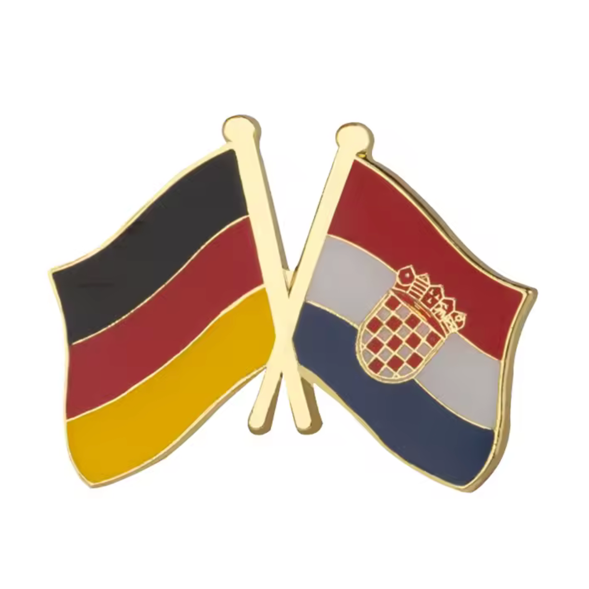Insignia de pin de amistad Alemania y Croacia Imagen principal del producto