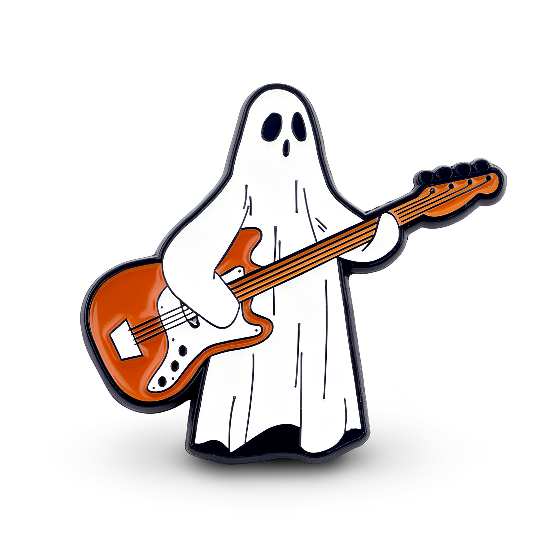 Insignia de alfiler con fantasma tocando la guitarra Imagen principal del producto