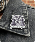 Girls Will Be Ghouls Enamel Lapel Pin Badge