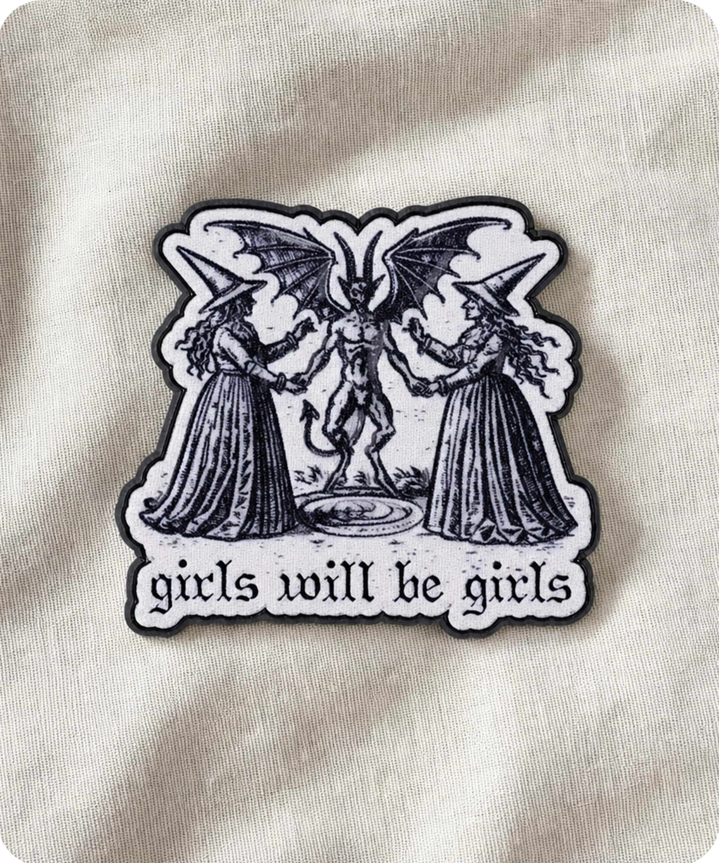 Girls Will Be Ghouls Enamel Lapel Pin Badge