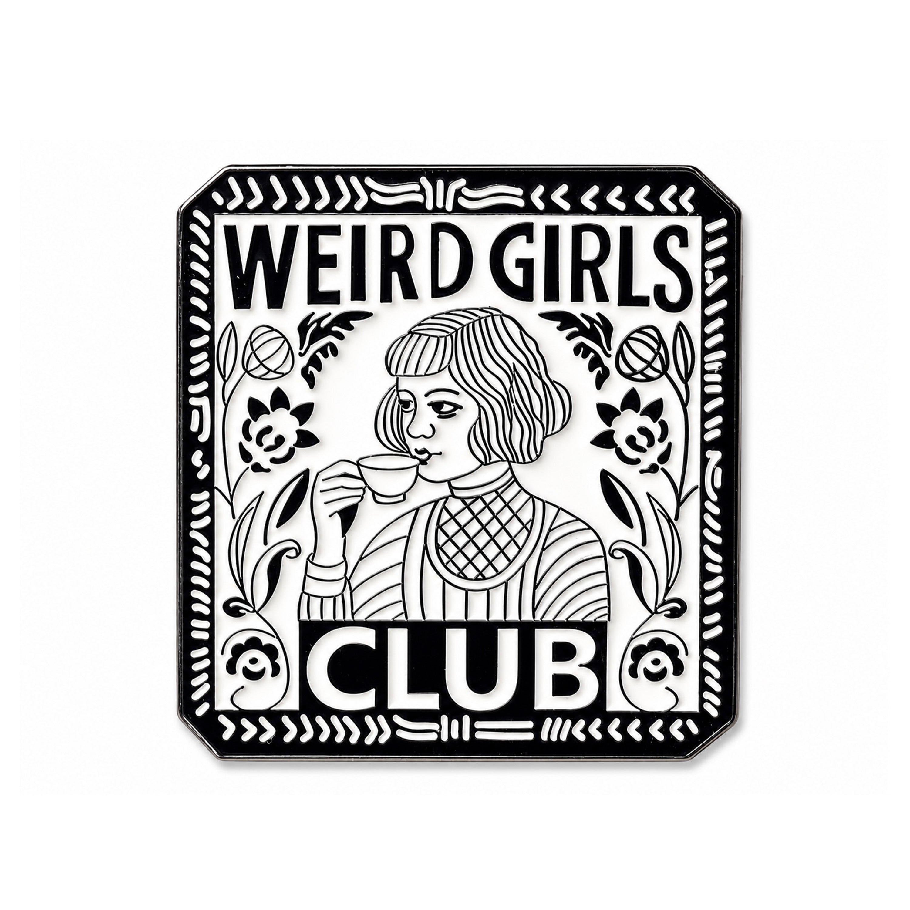 Weird Girls Club Enamel Pin Badge Main image