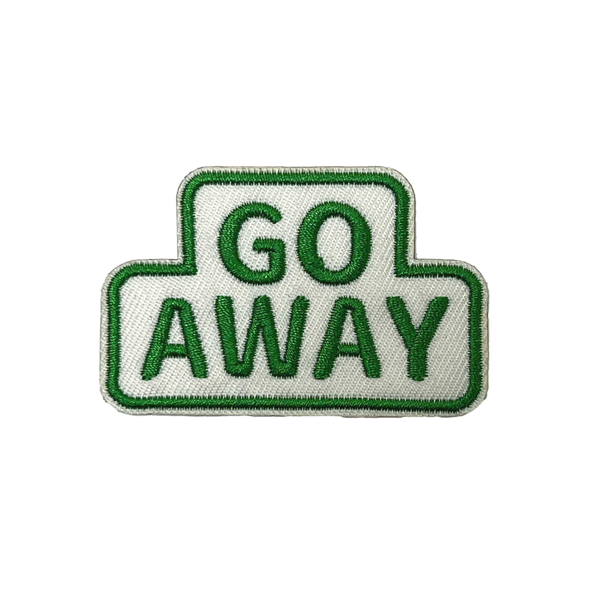 Go Away Embroidery Patch (6 x 4cm) Main image