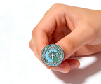 Loved The World For God Christian Global Cross Pin Badge