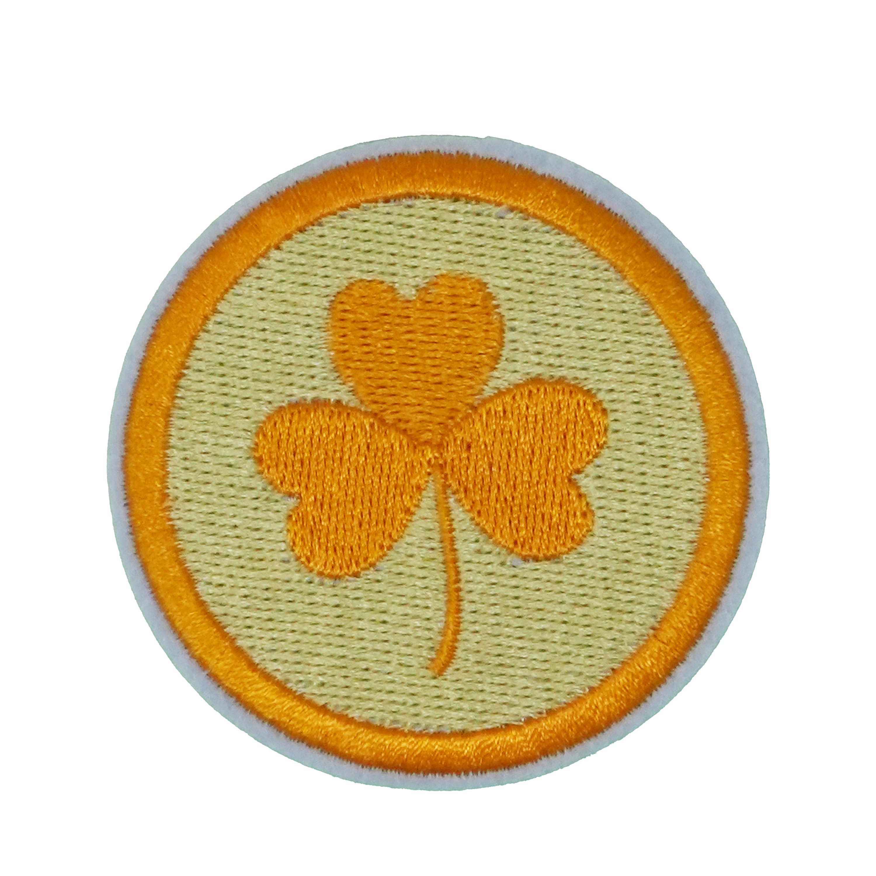 Trébol Irlandés Dorado sobre Parche Dorado para Planchar (6 x 6cm) Imagen principal del producto