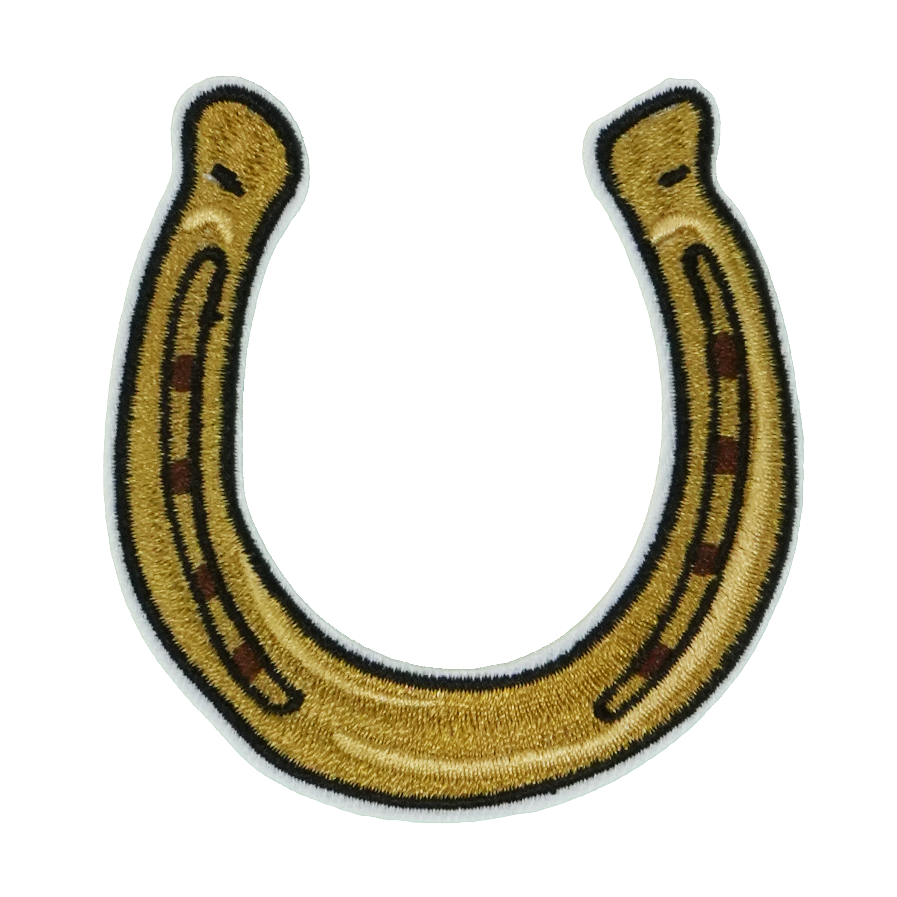 Gold Horse Shoe Patch Iron On (7 x 8cm) Main image
