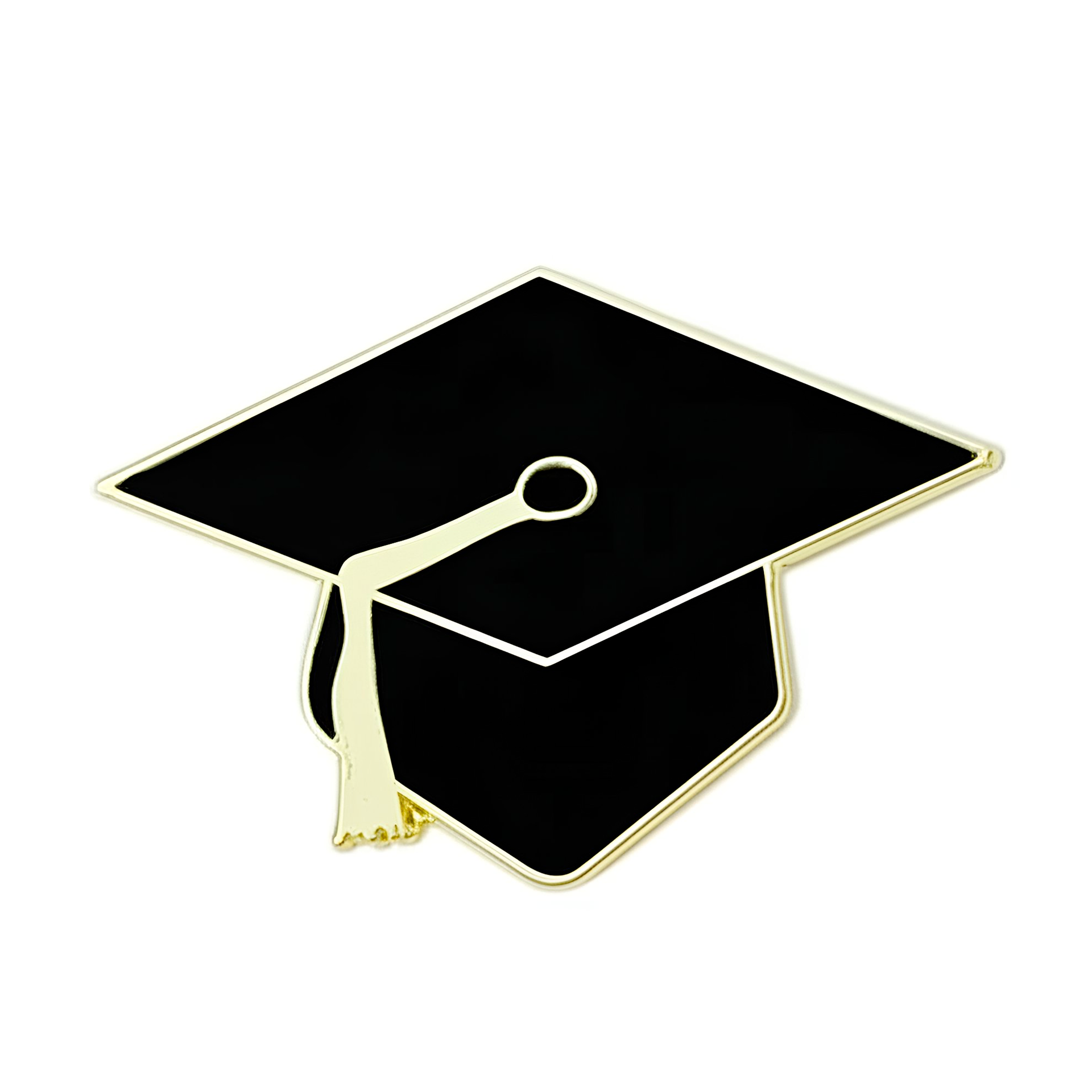 Graduation Hat Education Gold Pin Badge