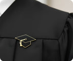 Graduation Hat Education Gold Pin Badge