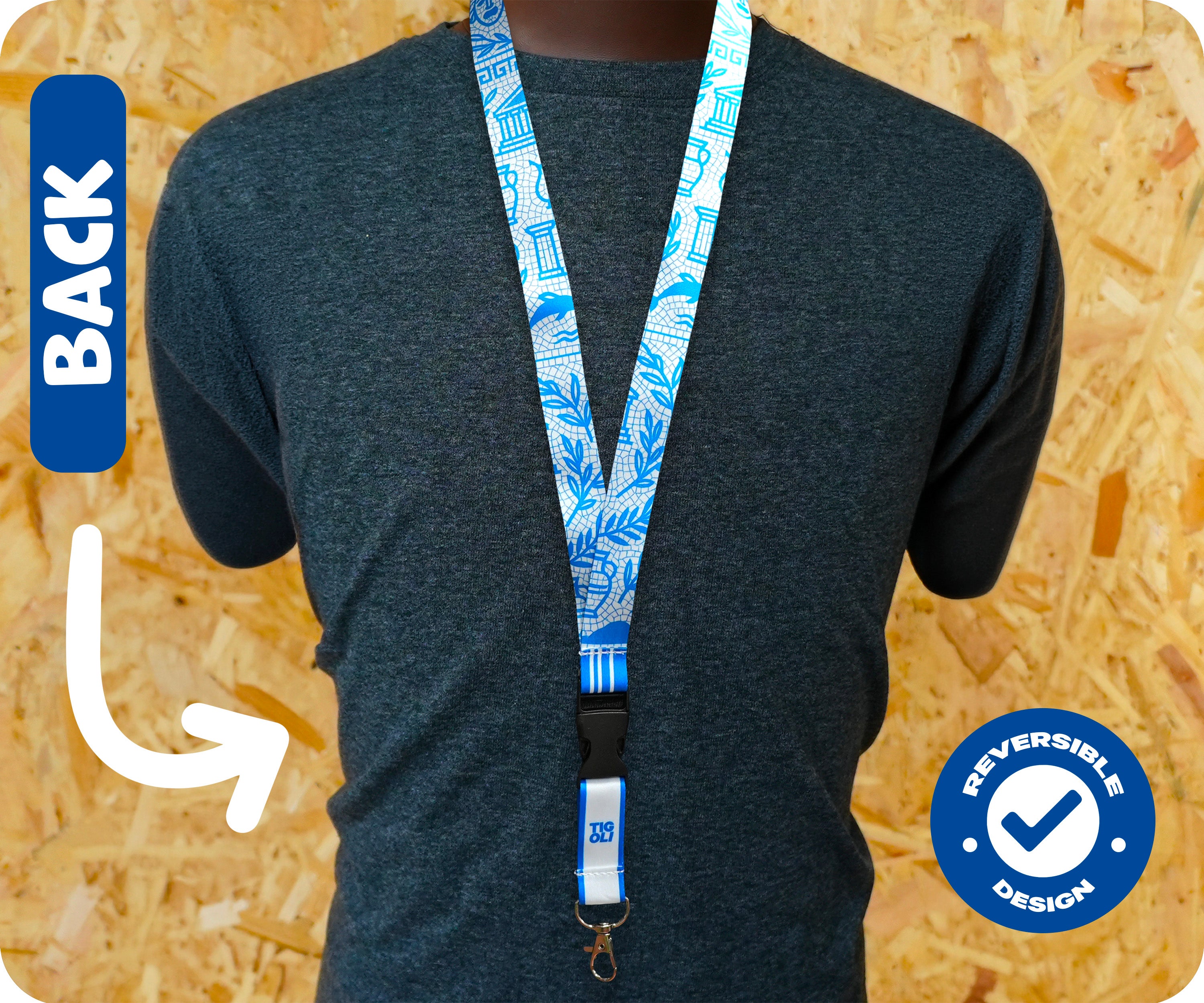 Greece Flag Lanyard