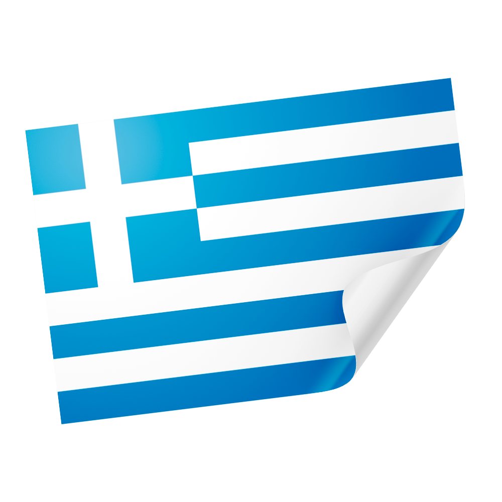 20 pegatinas de la bandera de Grecia Imagen principal del producto