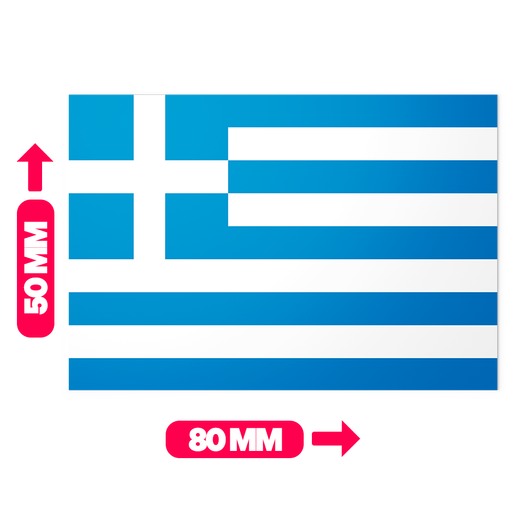 20 X Greece Flag Stickers