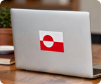 20 X Greenland of Denmark Flag Stickers