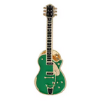 Green Electric Guitar Pin Badge