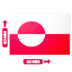 20 X Greenland of Denmark Flag Stickers