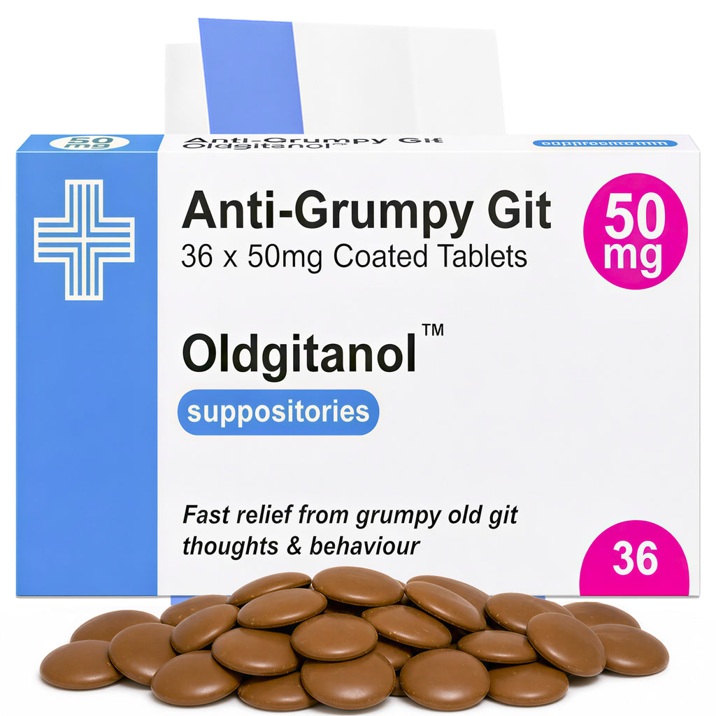 Anti-Grumpy Git Media Prescription Milk Chocolate, 36g | Vegetarian