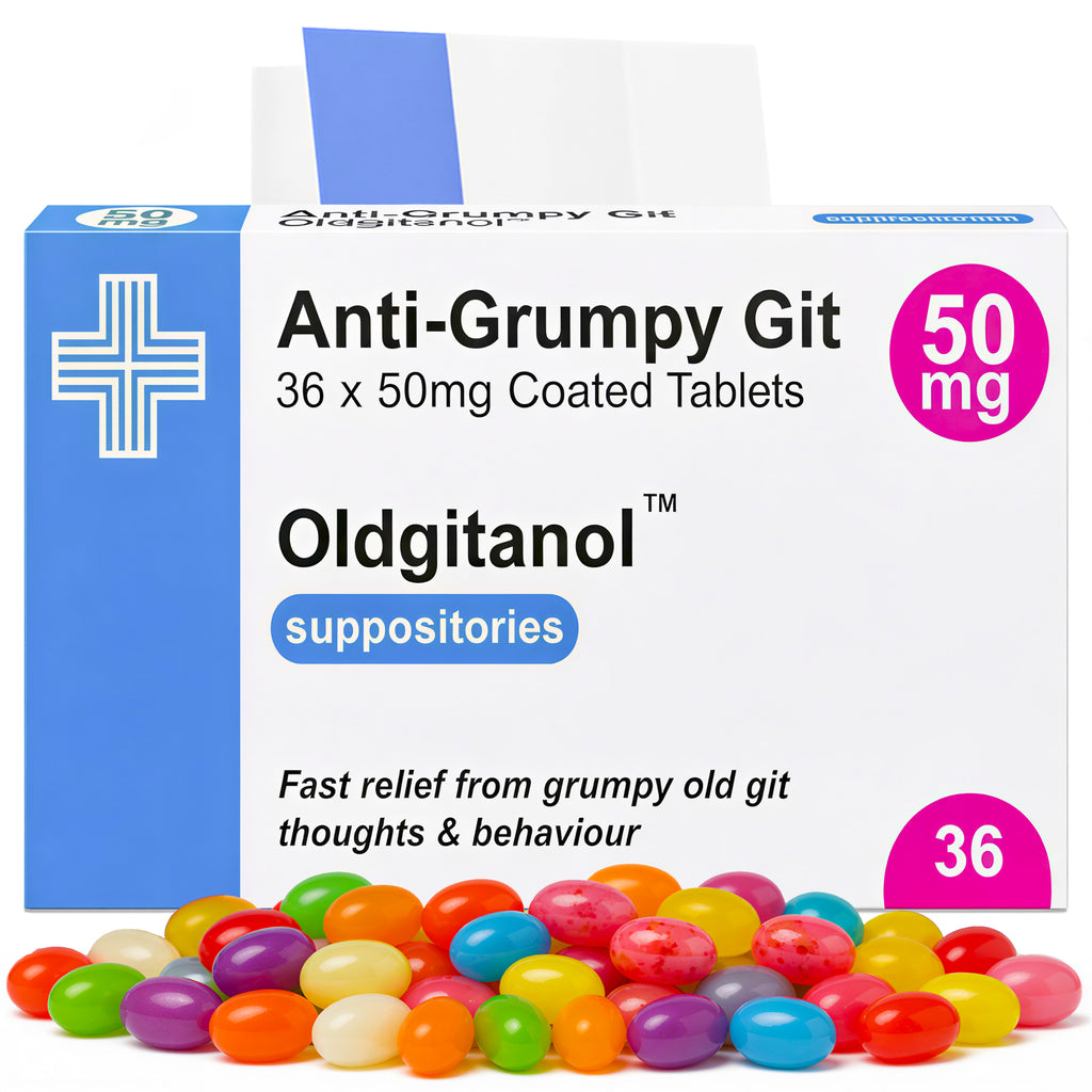 Anti-Grumpy Git Prescription Joke Jelly Beans, 60g | Vegan & Vegetarian