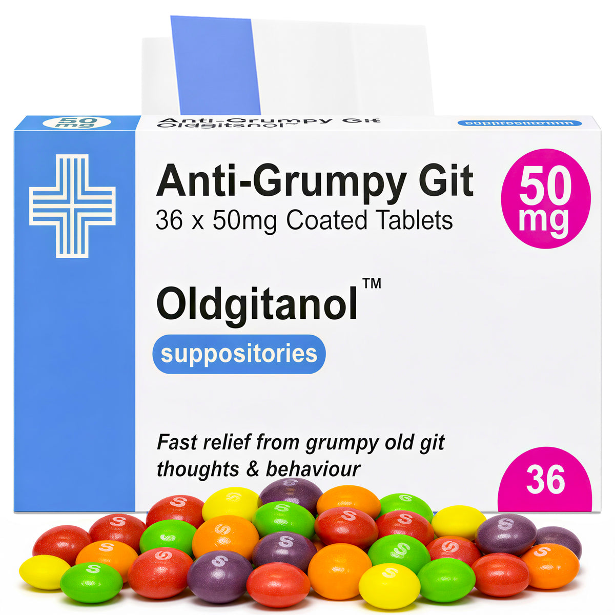 Anti-Grumpy Git Prescription Joke Sweets, 36g | Vegan & Vegetarian Main image