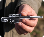 Barrett M82 Rifle .50 Caliber Iron On Patch (14 x 2.8cm)
