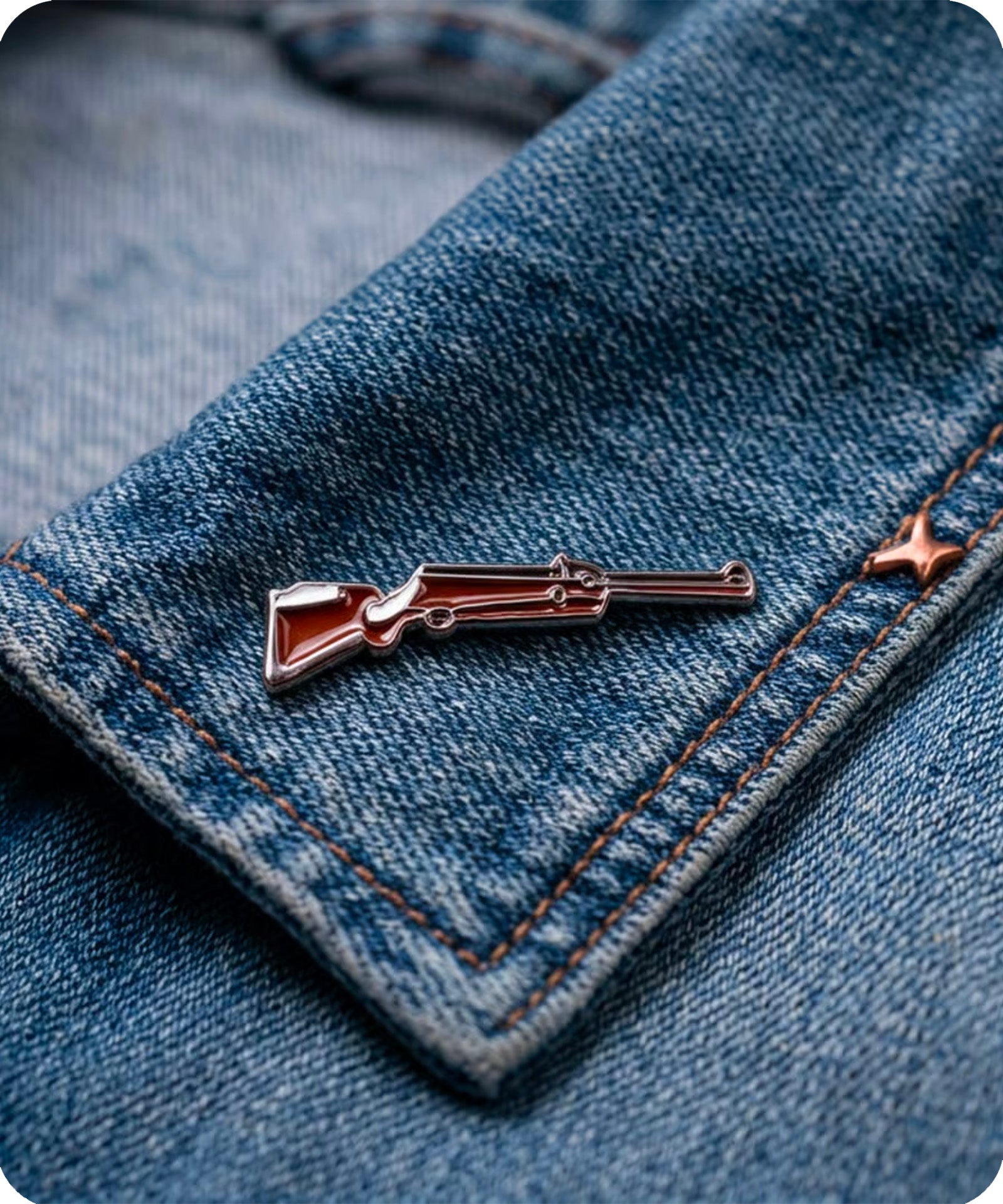 Hunting Rifle Enamel Pin Badge