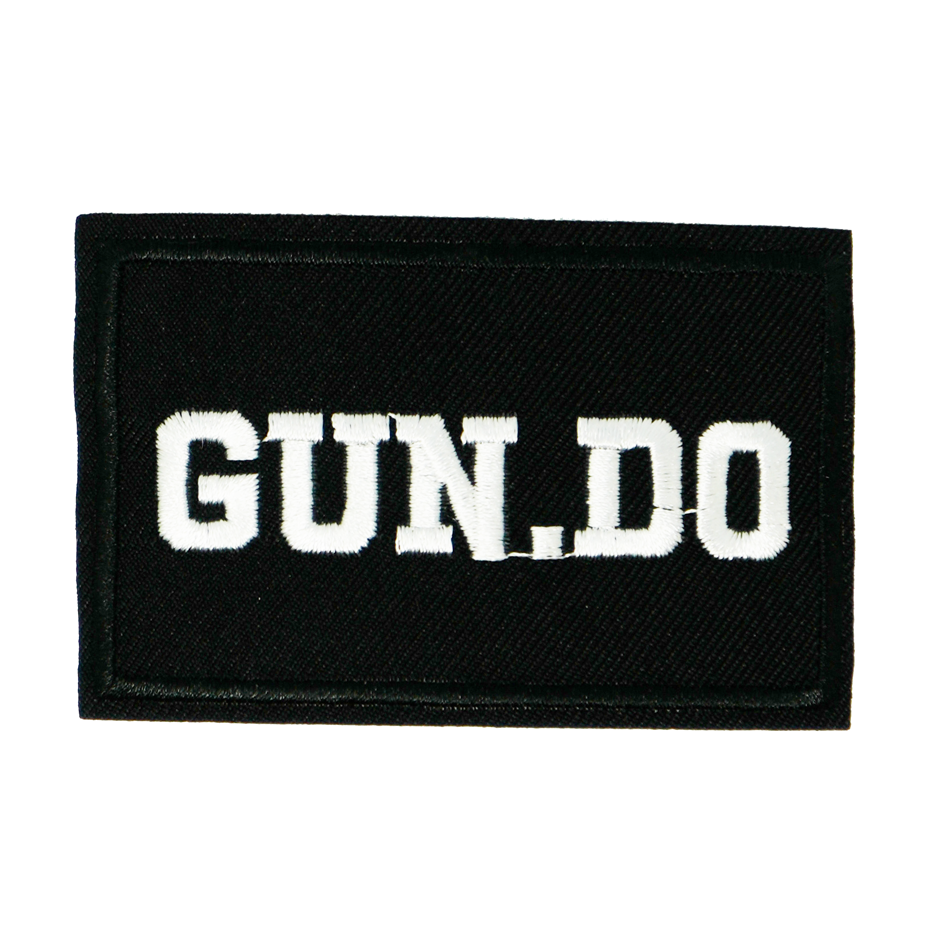 Gun Do. Black Iron On Patch (7.8 x 5cm) Main image