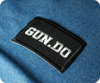 Gun Do. Black Iron On Patch (7.8 x 5cm)