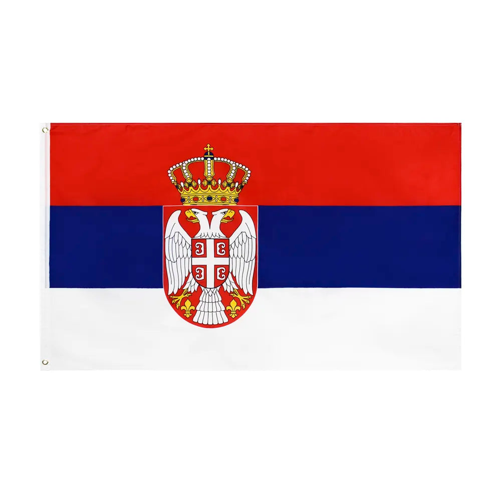 Bandera de Serbia de 3 x 5 pies Imagen secundaria del producto