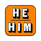 He Him Pronoun Enamel Lapel Pin Badge