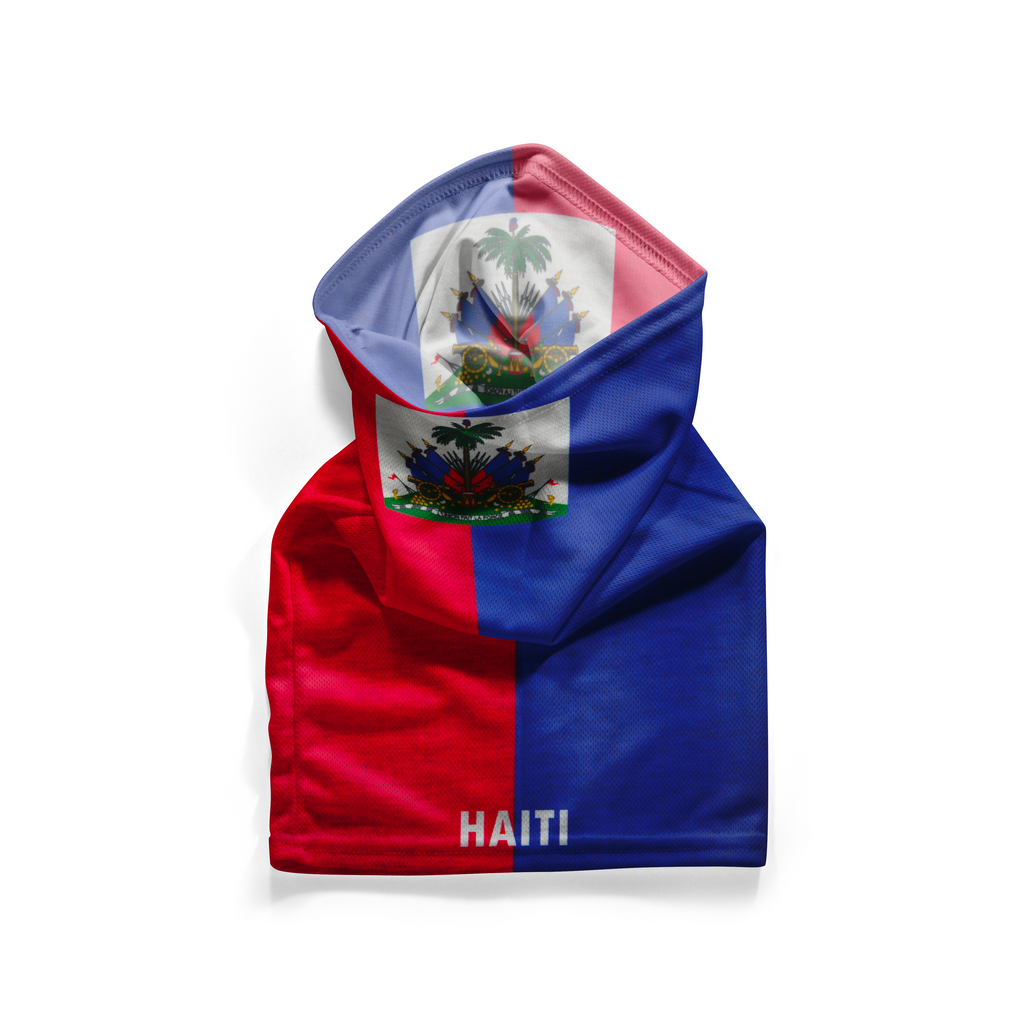 Cubrecuello con bandera de Haití – Polaina transpirable para el cuello/Mascarilla facial